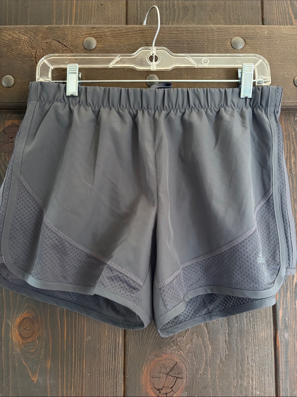 adidas Gray Women's Athletic Shorts with Mesh Panels